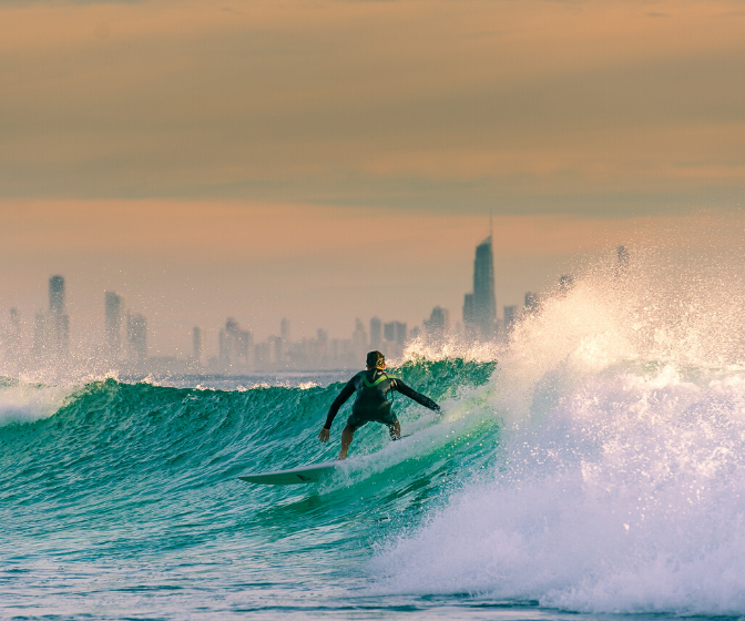 Gold Coast open for migration surf with  a view