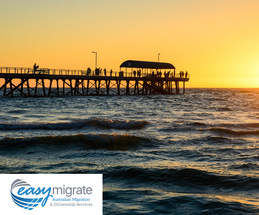South Australia residents and migrants enjoy sunset - South Australia now open for migration